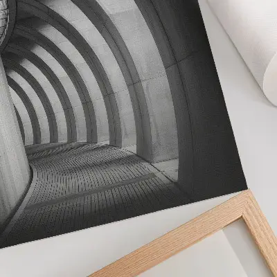Impressão em tela arte com elegância futurista em preto e branco no espaço