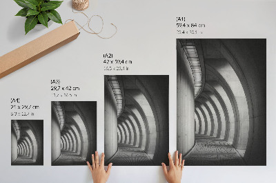 Impressão em tela Elegância futurista em preto e branco no espaço