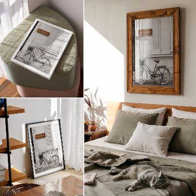 Poster para cozinha Bicicleta elegante e arquitetura clássica