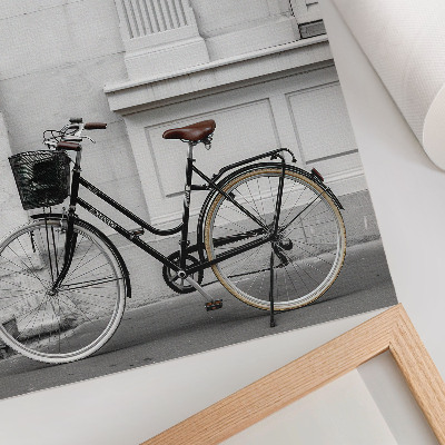 Poster para cozinha Bicicleta elegante e arquitetura clássica