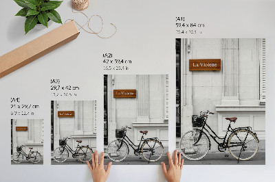 Poster para cozinha Bicicleta elegante e arquitetura clássica