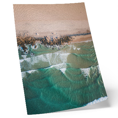Poster decorativo Vista aérea das ondas da praia e da areia
