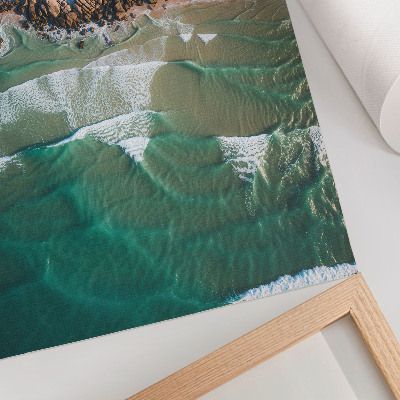 Poster decorativo Vista aérea das ondas da praia e da areia