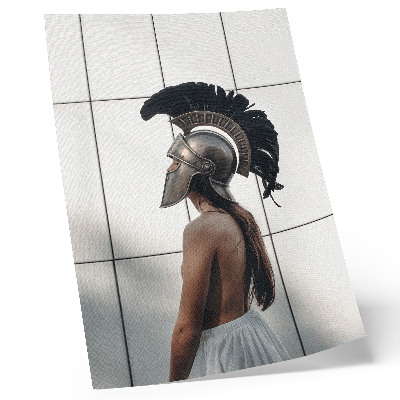 Poster para cozinha Figura com capacete, estilo realista clássico