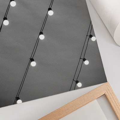 Arte de parede Simetria em preto e branco das lâmpadas