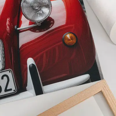 Poster para cozinha de carro clássico com detalhes expressivos e atmosfera retrô