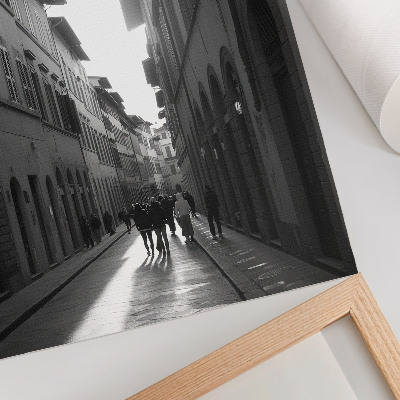 Poster decorativo O charme monocromático de uma rua histórica.