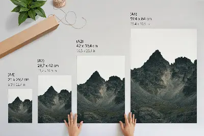 Impressão em tela picos majestosos em natureza em estado bruto