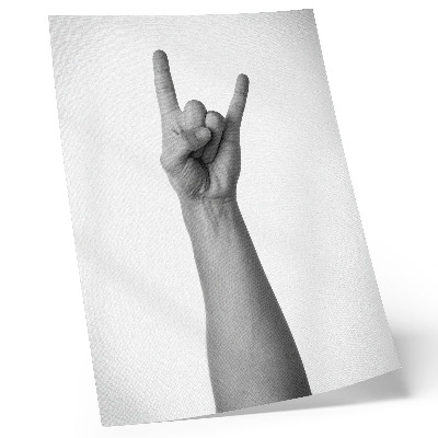 Poster decorativo Gesto minimalista em preto e branco com a mão