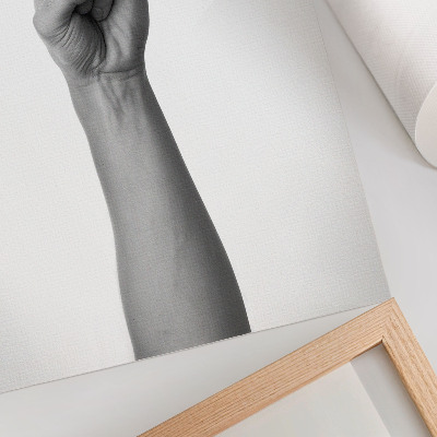 Poster decorativo Gesto minimalista em preto e branco com a mão