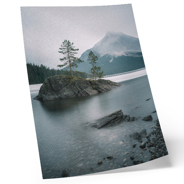 Arte de parede Montanhas, lago, neblina, paz, harmonia, natureza