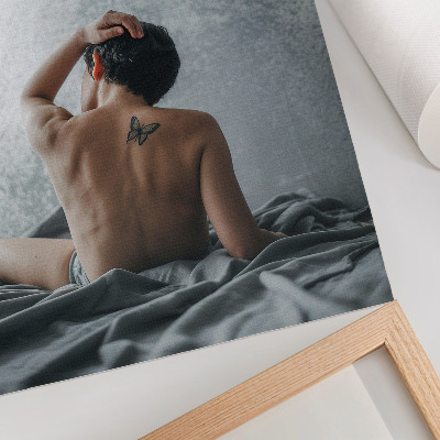 Poster para cozinha Nude minimalista em tons de cinza.