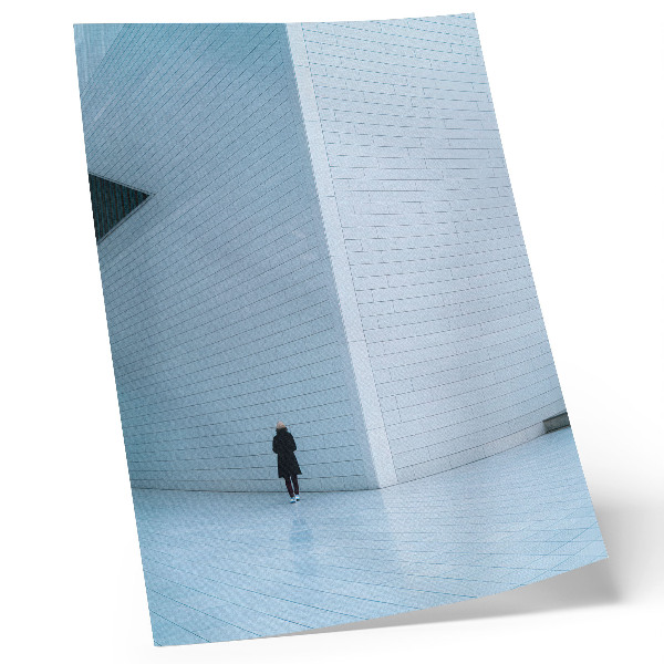Poster decorativo Uma parede impressionante com padrões geométricos.