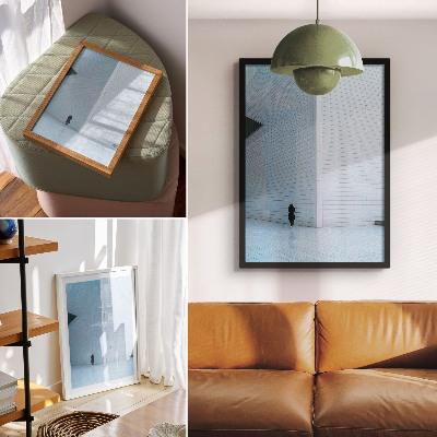Poster decorativo Uma parede impressionante com padrões geométricos.