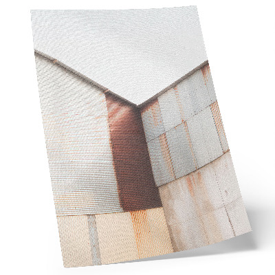 Impressão em tela Painéis geométricos de metal e ferrugem