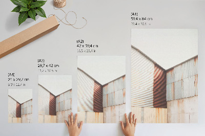 Impressão em tela Painéis geométricos de metal e ferrugem