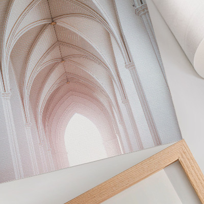 Impressão em tela Abóbadas elegantes, arcos, simetria, espaço luminoso