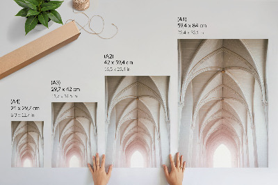 Impressão em tela Abóbadas elegantes, arcos, simetria, espaço luminoso