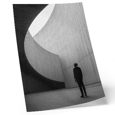 Poster para cozinha Arquitetura curva em tons monocromáticos