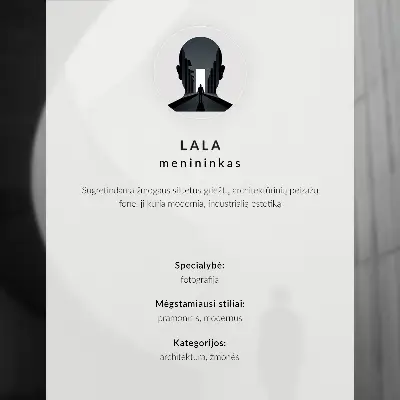 Poster para cozinha com arquitetura curva em tons monocromáticos