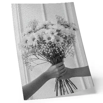 Poster para cozinha com estampa de flores delicadas em estilo minimalista, elegante e sutil