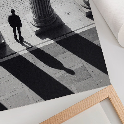 Poster decorativo Sombras de colunas em arquitetura minimalista