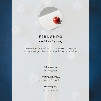 Poster para cozinha Mirtilos em uma colher sobre um fundo azul, elegância.
