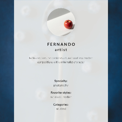 Poster para cozinha Mirtilos em uma colher sobre um fundo azul, elegância.