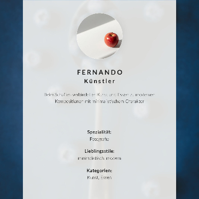 Poster para cozinha Mirtilos em uma colher sobre um fundo azul, elegância.