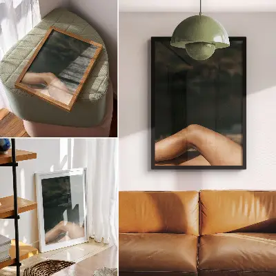 Poster para cozinha com estética minimalista em tom natural