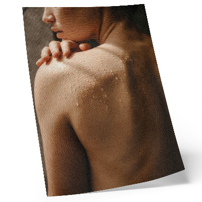 Poster para cozinha Gotas de água na pele, elegância natural
