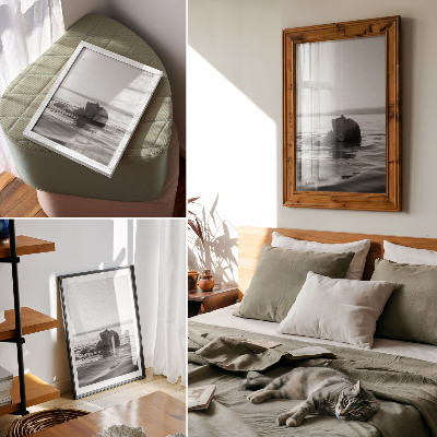 Poster decorativo Estética em preto e branco, estilo minimalista, elegância
