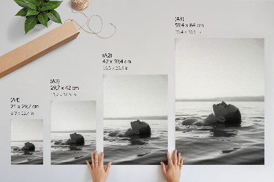 Poster decorativo Estética em preto e branco, estilo minimalista, elegância