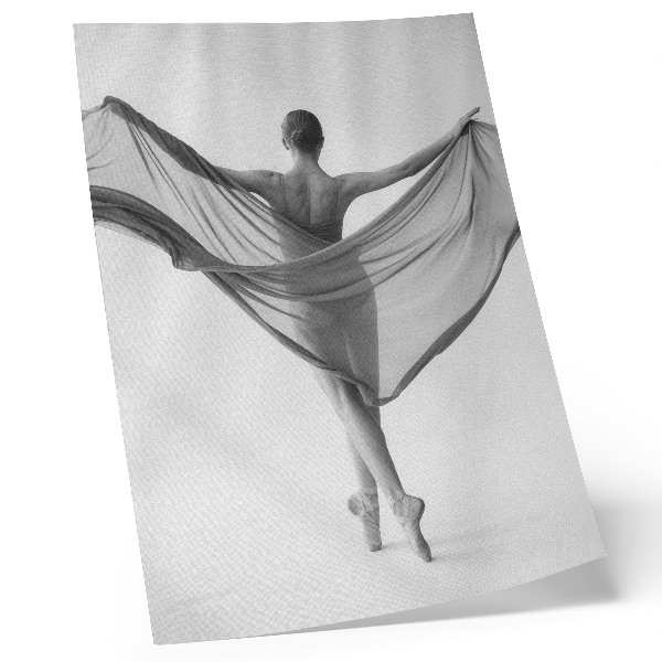 Impressão em tela Dança em preto e branco, elegância, movimento e sofisticação.