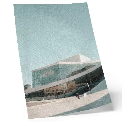 Poster para cozinha arquitetura de vidro em ambiente minimalista
