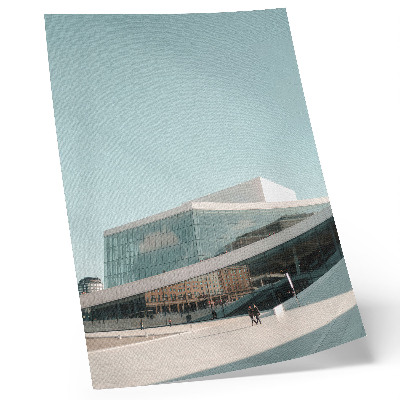 Poster para cozinha Arquitetura de vidro em um ambiente minimalista