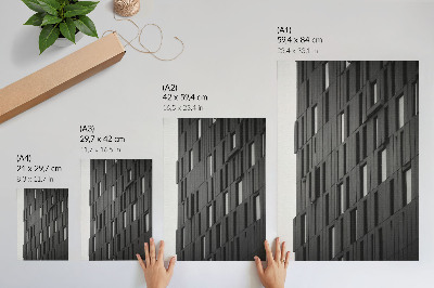 Poster para cozinha Formas geométricas em grafite num estilo moderno