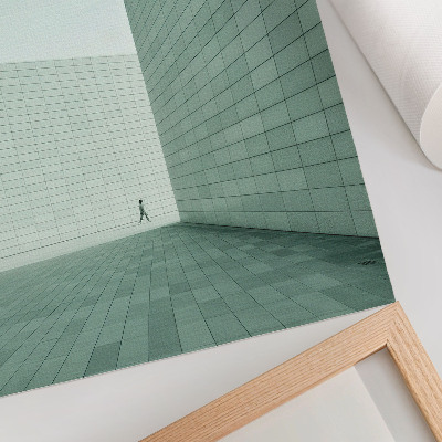 Impressão em tela Figura minimalista de paredes geométricas cinza