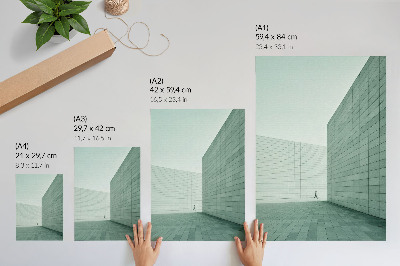 Impressão em tela Figura minimalista de paredes geométricas cinza