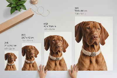 Poster decorativo Colar elegante para cães com acabamento luxuoso.