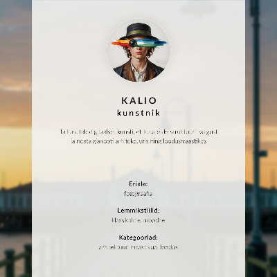Poster decorativo Ponte do pôr do sol minimalista em tons quentes