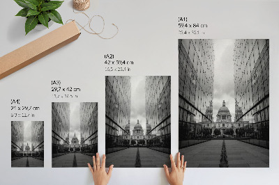 Poster para cozinha Simetria da arquitetura moderna e clássica