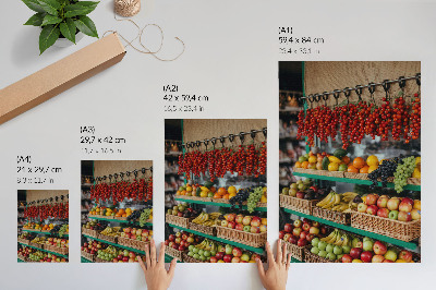 Poster decorativo Frutas coloridas, aroma da tradição, atmosfera da natureza.