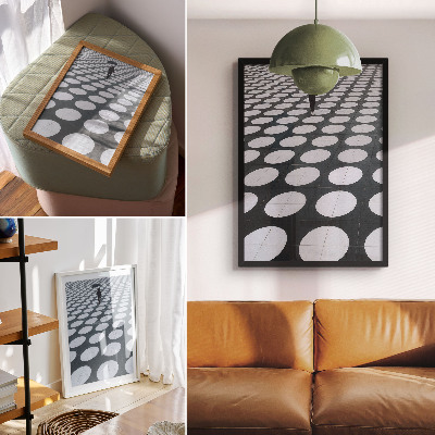 Poster decorativo Padrões geométricos em contraste preto e branco