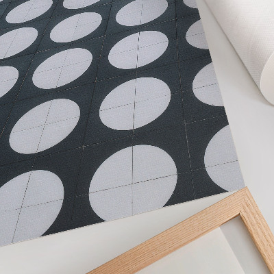 Poster decorativo Padrões geométricos em contraste preto e branco