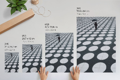 Poster decorativo Padrões geométricos em contraste preto e branco
