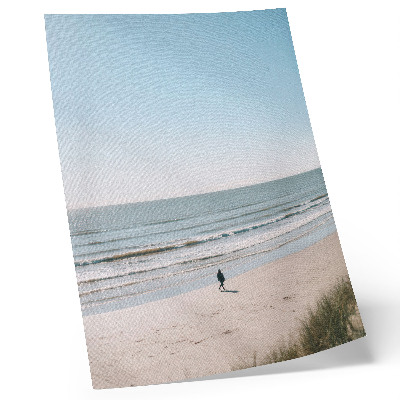 Impressão em tela Praia, mar calmo, céu azul, minimalismo, harmonia