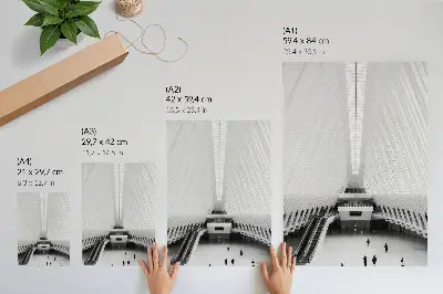 Poster decorativo minimalista com linhas modernas composição dinâmica para interiores