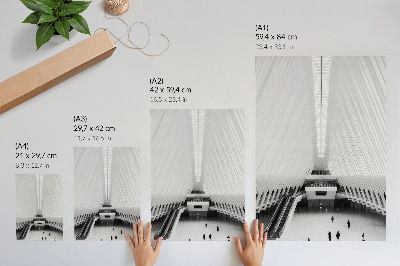 Poster decorativo Linhas modernas de interiores, composição dinâmica e minimalismo.