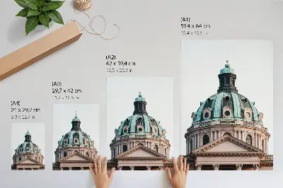 Poster para cozinha com detalhes impressionantes da cúpula na arquitetura clássica